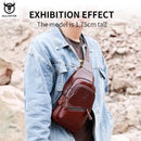 Mochila CrossBody Couro Luxo