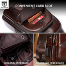 Mochila CrossBody Couro Luxo