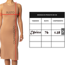 Vestido Canelado Longo com Fenda/ Manga/ Blogueirinha/ Insta