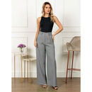 Calça Pantalona Alfaiataria Feminina | Cintura Alta Com Pregas Conforto & Estilo P ao G3