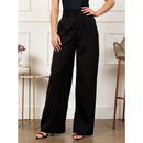 Calça Pantalona Alfaiataria Feminina | Cintura Alta Com Pregas Conforto & Estilo P ao G3