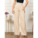 Calça Pantalona Alfaiataria Feminina | Cintura Alta Com Pregas Conforto & Estilo P ao G3
