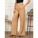 Calça Pantalona Alfaiataria Feminina | Cintura Alta Com Pregas Conforto & Estilo P ao G3
