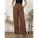 Calça Pantalona Alfaiataria Feminina | Cintura Alta Com Pregas Conforto & Estilo P ao G3
