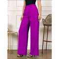 Calça Pantalona Alfaiataria Feminina | Cintura Alta Com Pregas Conforto & Estilo P ao G3